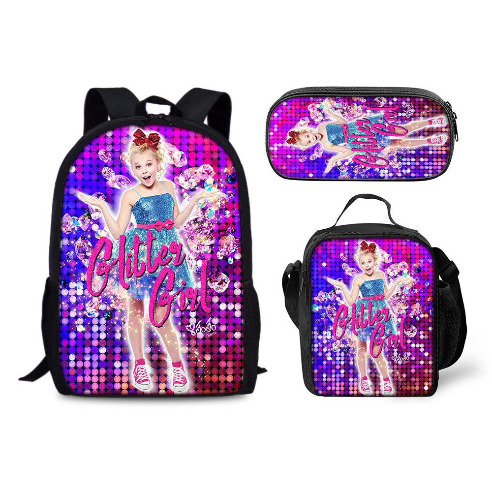 JoJo Siwa Superstar Backpack Schoolbag Lunch Bag Pencil Bag for Kids Students 3PCS