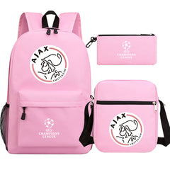 Amsterdamsche Football Club Schoolbag Backpack Shoulder Bag Pencil Bag 3pcs set for Kids Students