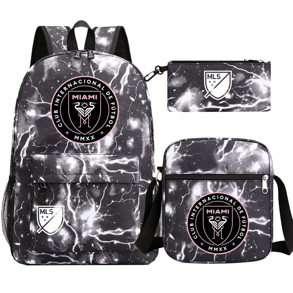 Club Internacional de Soccer Miami   Printed Schoolbag Backpack Shoulder Bag Pencil Bag 3pcs set for Kids Students