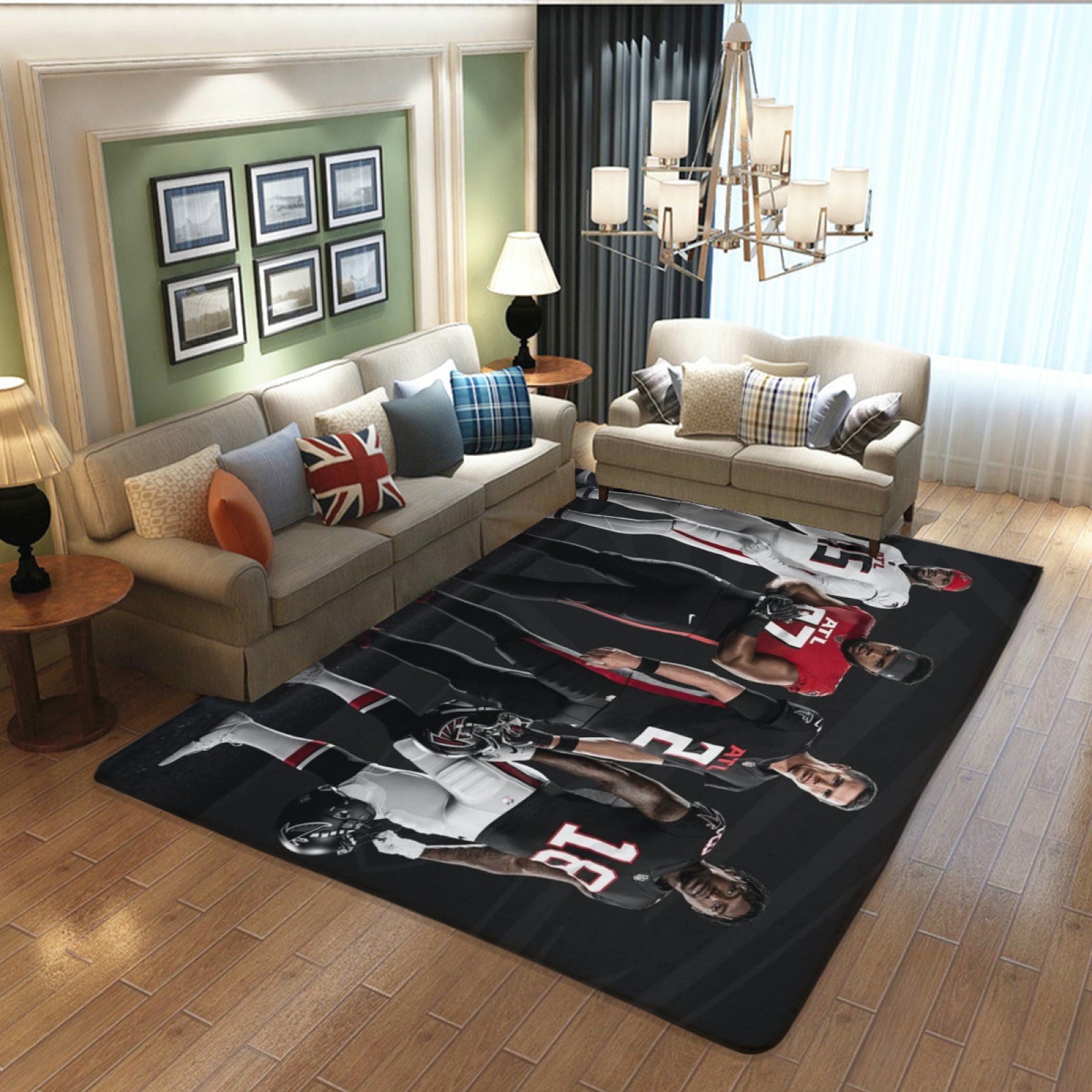 Atlanta Rugby Falcons Rugs Bedroom Living Room Bathroom Carpet Mat Rug