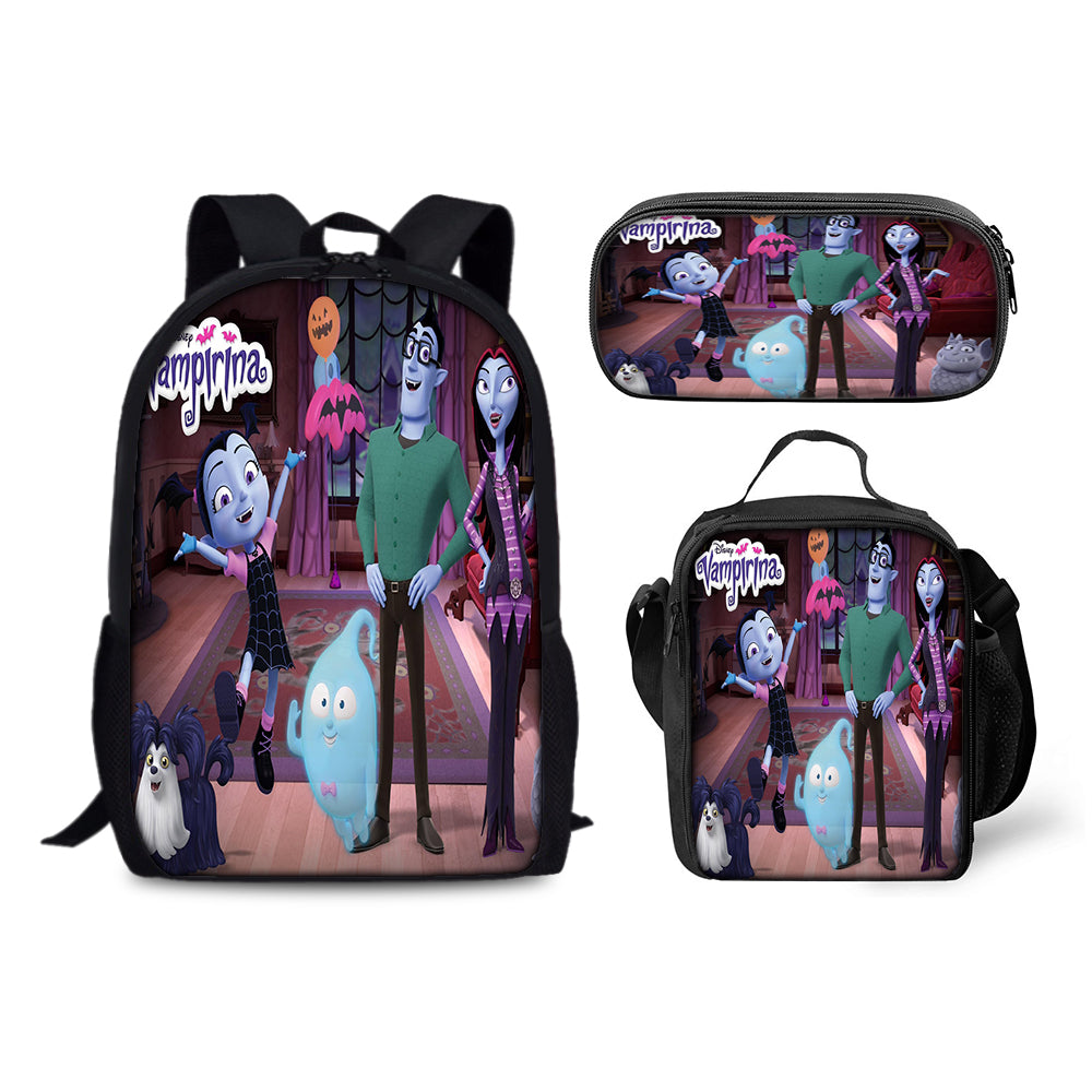 Vampirina Backpack Schoolbag Lunch Bag Pencil Bag for Kids Students 3PCS