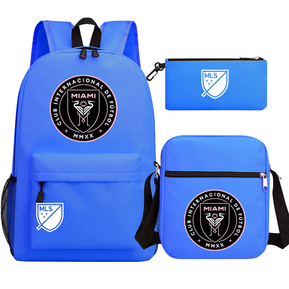 Club Internacional de Soccer Miami   Printed Schoolbag Backpack Shoulder Bag Pencil Bag 3pcs set for Kids Students