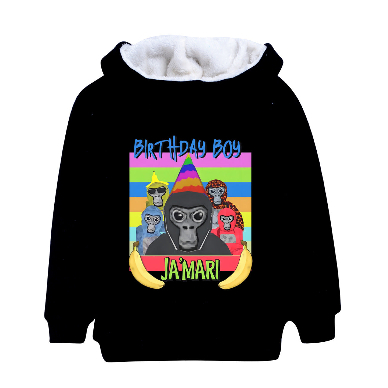 Gorilla Tag Sherpa Lined Hoodie Fleece Sweatshirt Full Zip Hooded Jacket for Kids