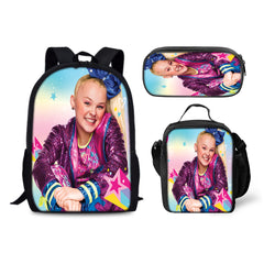 JoJo Siwa Superstar Backpack Schoolbag Lunch Bag Pencil Bag for Kids Students 3PCS