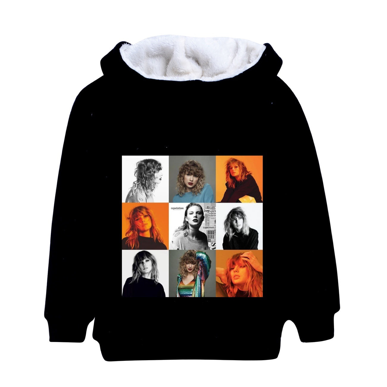 Taylor Swift Sherpa Lined Hoodie Fleece Sweatshirt Full Zip Hooded Jacket for Kids