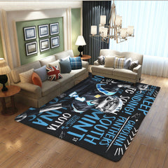 Carolina Rugby Panthers Rugs Bedroom Living Room Bathroom Carpet Mat Rug