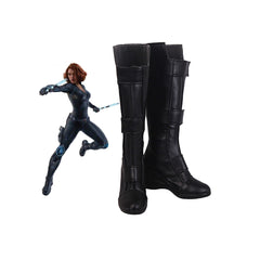 Black Widow Natalia Cosplay Shoes Black Boots Customized