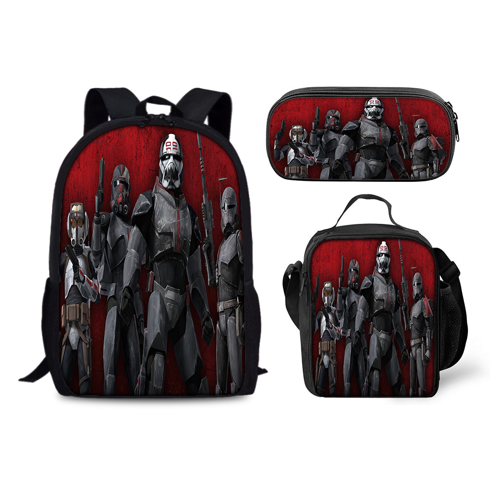 Star Wars The Bad Batch Backpack Schoolbag Lunch Bag Pencil Bag for Kids Students 3PCS