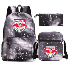 Salzburg Football Club Schoolbag Backpack Shoulder Bag Pencil Bag 3pcs set for Kids Students