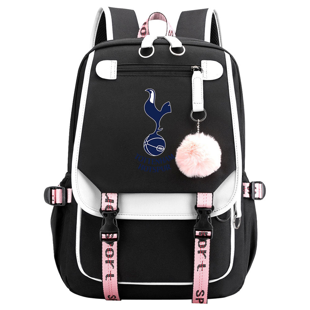 Tottenham Hotspur Football Club Waterproof Backpack School Notebook Travel Bags USB Charging