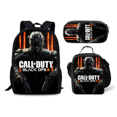 Call of Duty Backpack Schoolbag Lunch Bag Pencil Bag for Kids Students 3PCS