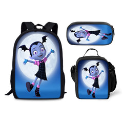 Vampirina Backpack Schoolbag Lunch Bag Pencil Bag for Kids Students 3PCS