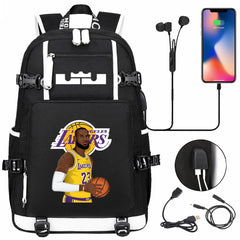 Kobe Black Mamba Curry Bucks Antetokounmpo USB Charging Backpack School Notebook Travel Bags Basketball Bag