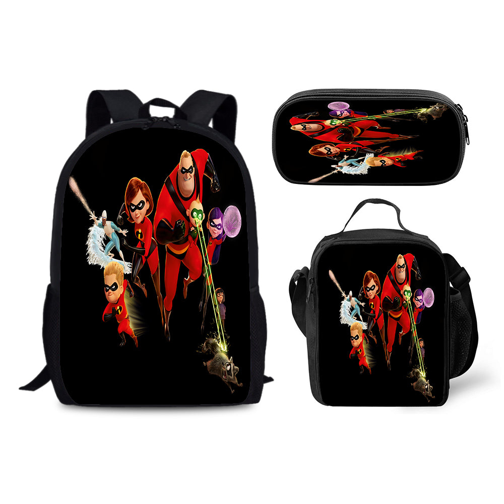 The Incredibles Backpack Schoolbag Lunch Bag Pencil Bag for Kids Students 3PCS