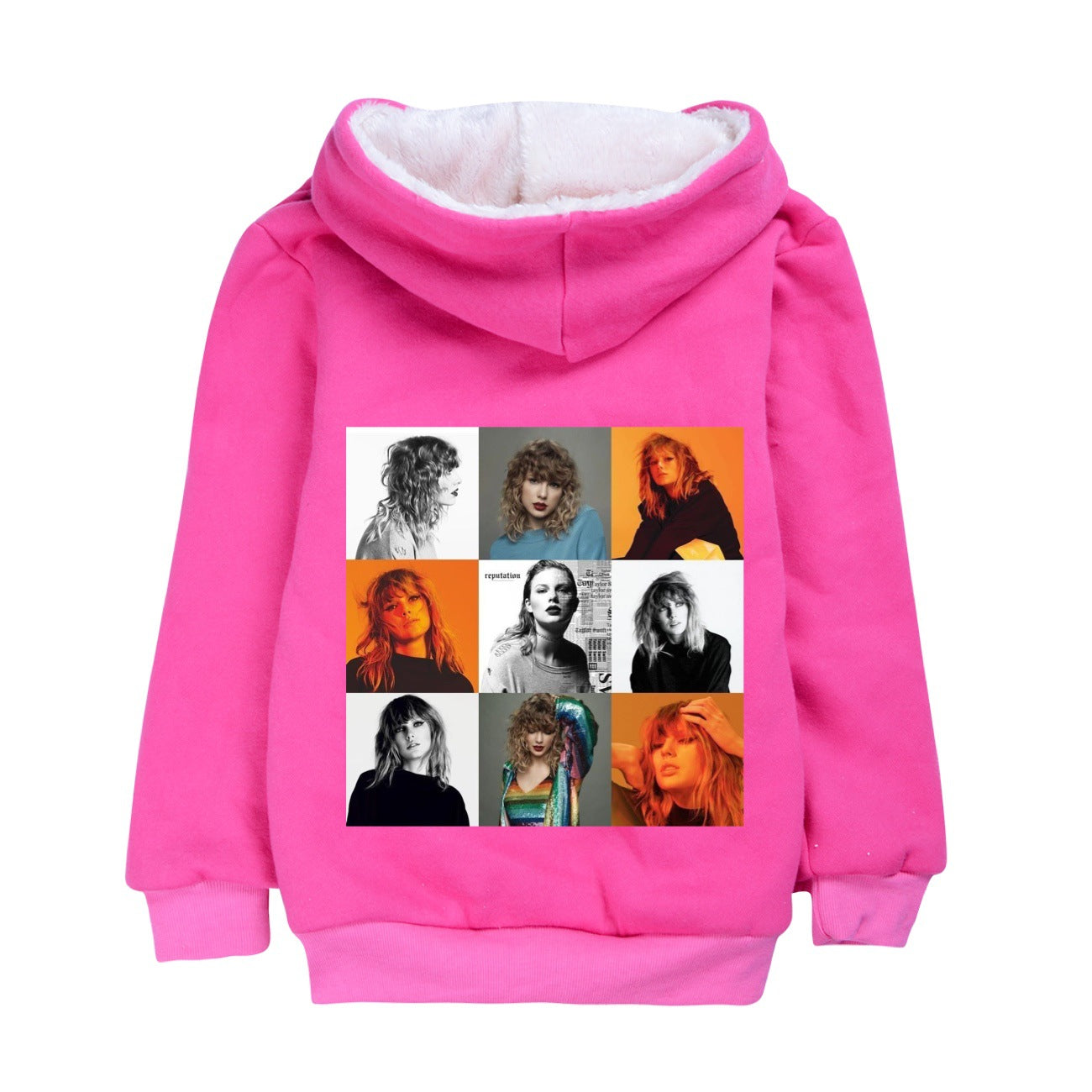Taylor Swift Sherpa Lined Hoodie Fleece Sweatshirt Full Zip Hooded Jacket for Kids