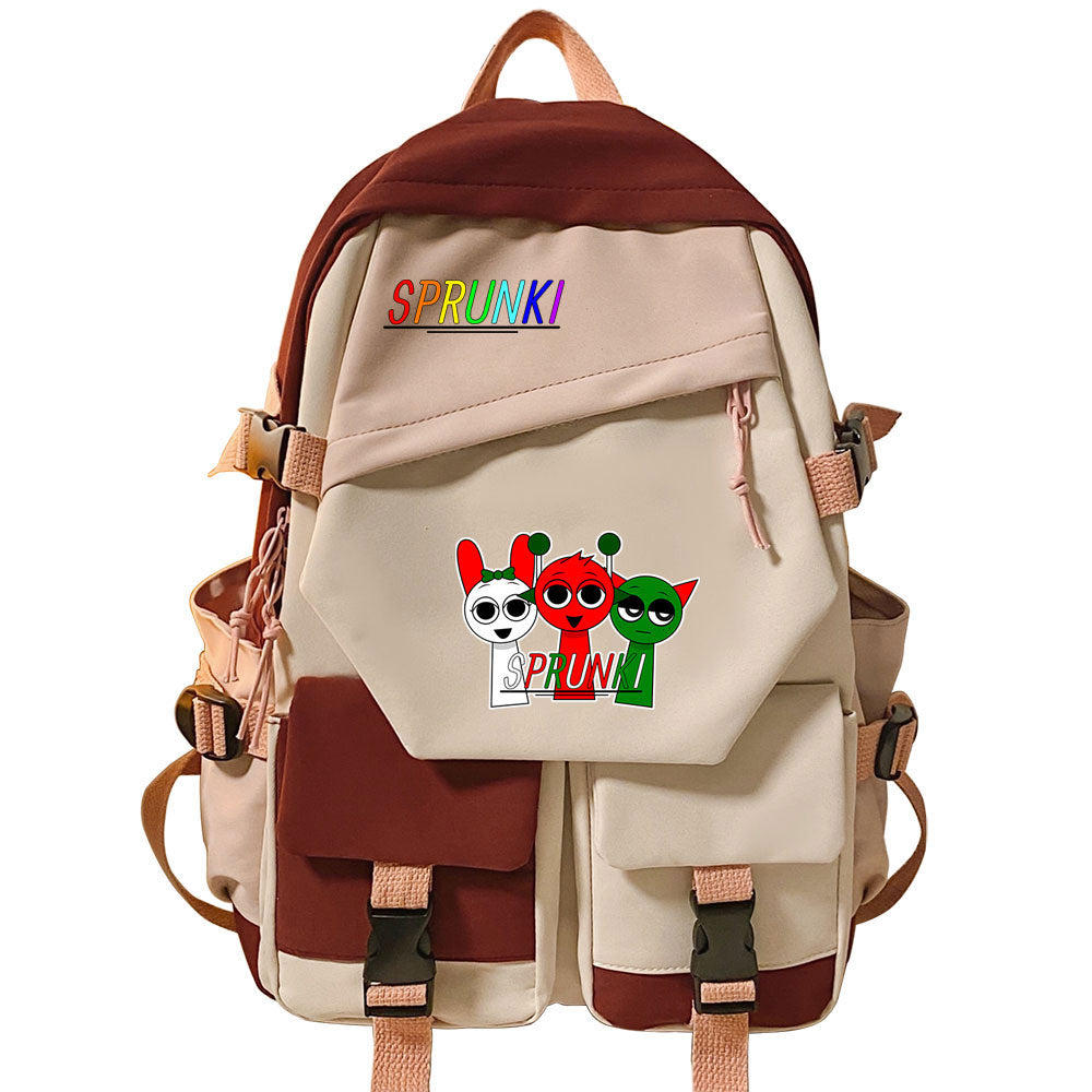 Sprunki Water Proof Backpack Notebook Travel Bags Casual School Bag