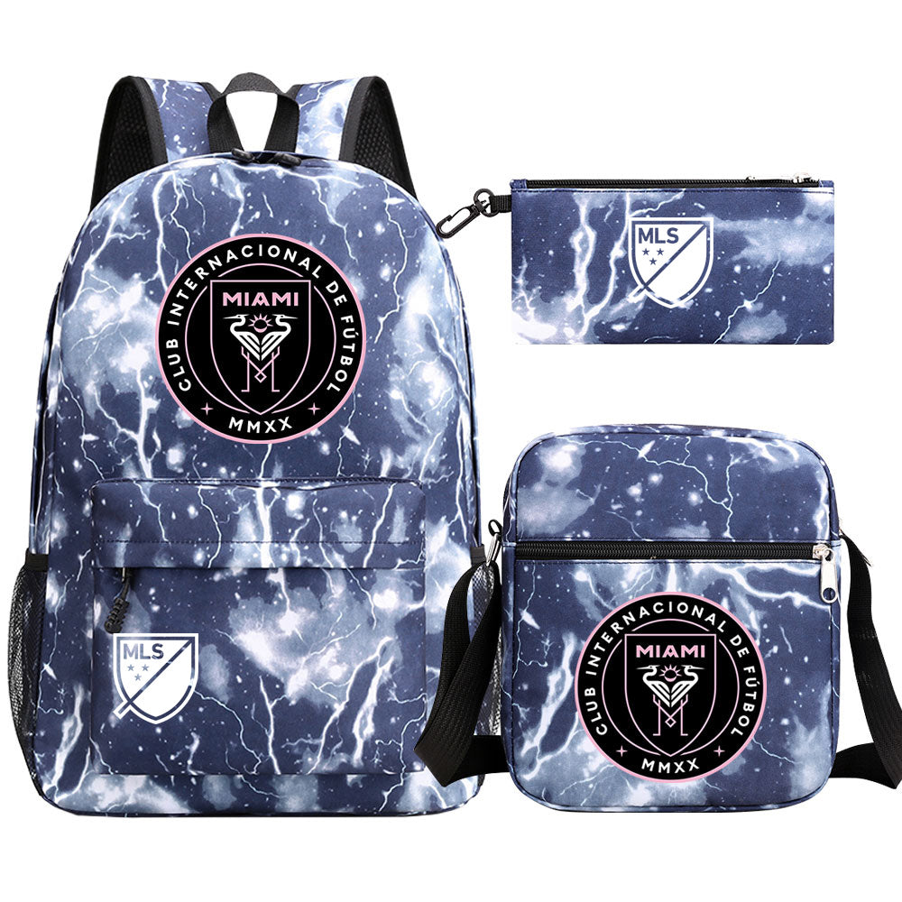 Club Internacional de Soccer Miami   Printed Schoolbag Backpack Shoulder Bag Pencil Bag 3pcs set for Kids Students