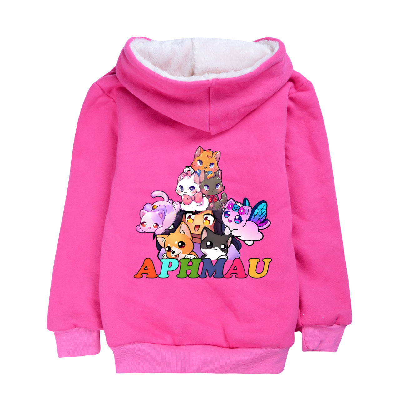 Aphmau Sherpa Lined Hoodie Fleece Sweatshirt Full Zip Hooded Jacket for Kids