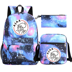 Amsterdamsche Football Club Schoolbag Backpack Shoulder Bag Pencil Bag 3pcs set for Kids Students