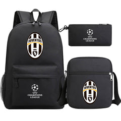 Juventus Football Club Schoolbag Backpack Shoulder Bag Pencil Bag 3pcs set for Kids Students