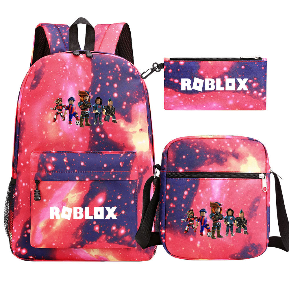 Roblox Schoolbag Backpack Shoulder Bag Pencil Case set for Kids Students