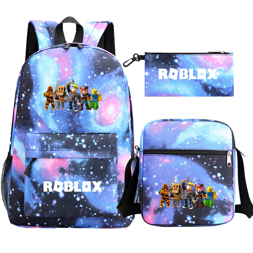 Roblox Schoolbag Backpack Shoulder Bag Pencil Case set for Kids Students