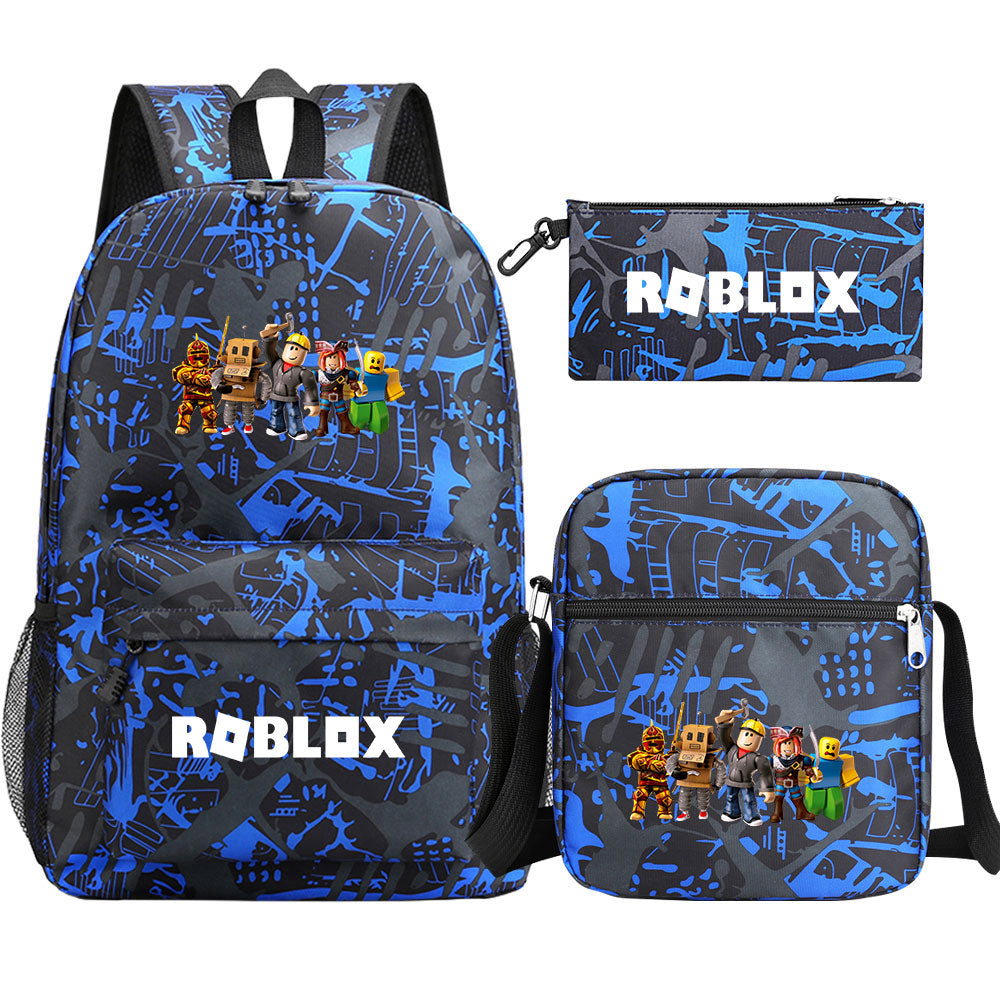 Roblox Schoolbag Backpack Shoulder Bag Pencil Case set for Kids Students