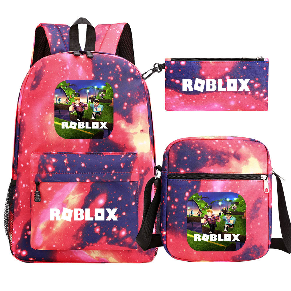 Roblox Schoolbag Backpack Shoulder Bag Pencil Case set for Kids Students