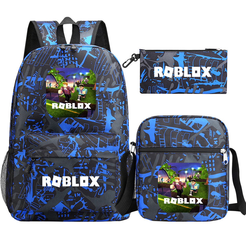 Roblox Schoolbag Backpack Shoulder Bag Pencil Case set for Kids Students