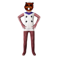 Shipwrecked Cosplay Costume with Mask Boys Girls Bodysuit Halloween Fancy Jumpsuits