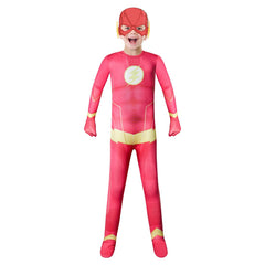 The Flash Cosplay Costume with Mask Boys Girls Bodysuit Halloween Fancy Jumpsuits