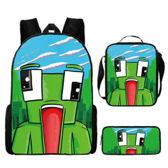 Unspeakable Full Printed Backpack Schoolbag Travel Notebook Bag Lunch Bag Pencil Bag for Kids Students 3PCS