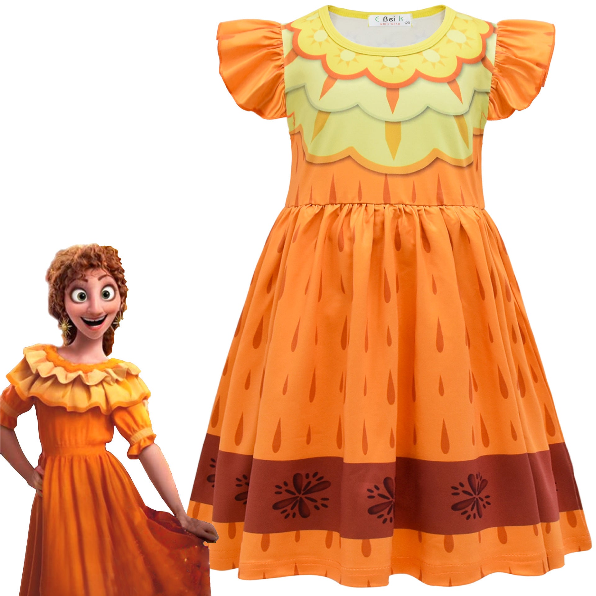 Encanto Cosplay Dress for Baby Girls Halloween Fancy Skirt