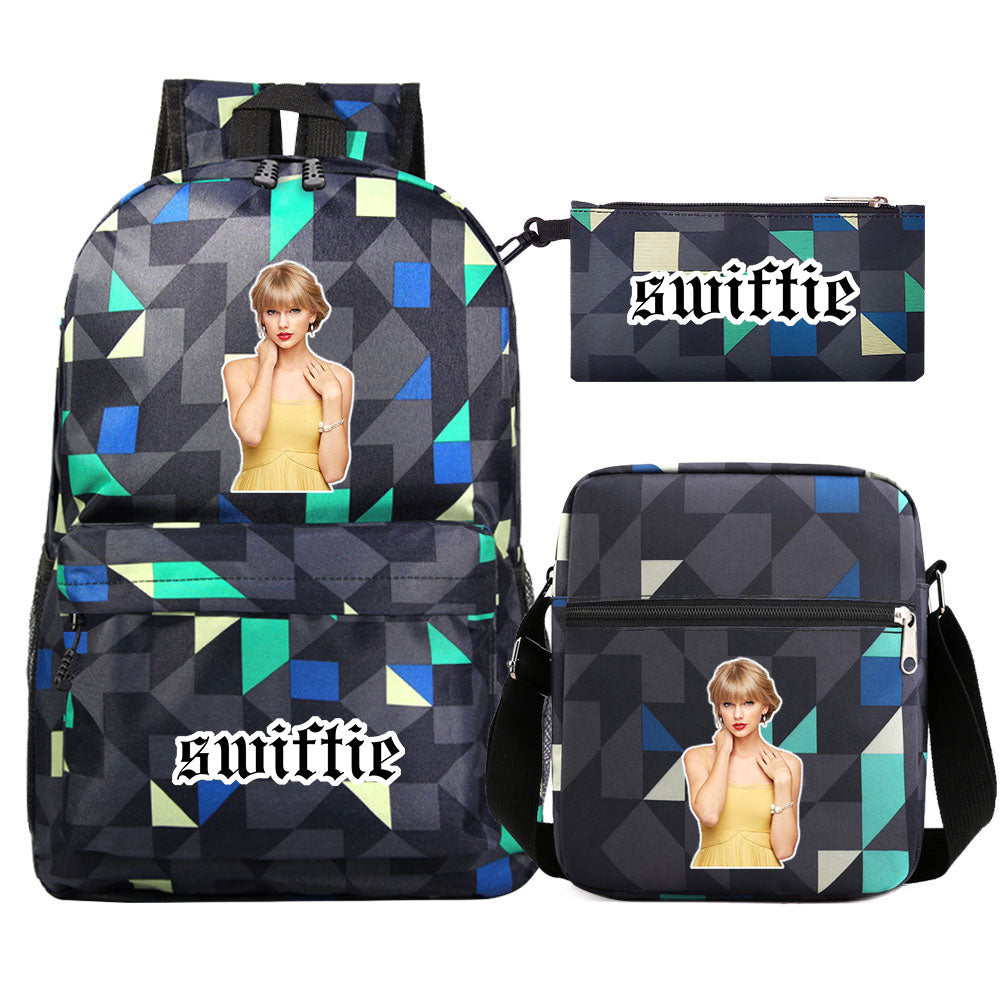 Taylor Swift Printed Schoolbag Backpack Shoulder Bag Pencil Bag 3pcs set for Kids Students