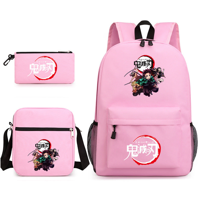 Demon Slayer Kimetsu no Yaiba Schoolbag Backpack Shoulder Bag Pencil Case set for Kids Students