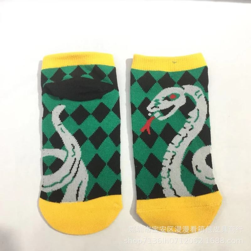 Hogwarts Slytherin Hermione Malfoy Short Cotton Socks for Youth