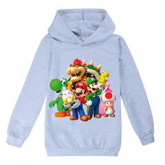 Super Mario Casual Sweatshirt  Spring Autumn Hoodie for Kids