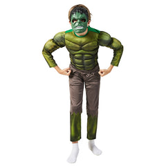 Superhero Hulk Cosplay Costume with Mask Boys Girls Bodysuit Kids Halloween Fancy Jumpsuits