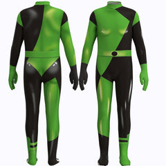 Kid Danger Kim Possible Shego Cosplay Costume Boys Girls Bodysuit Kids Halloween Fancy Jumpsuits