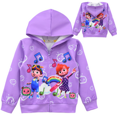 Super JoJo Zipper Hooded Jacket Spring Autumn Coat for Kids Boy Girls