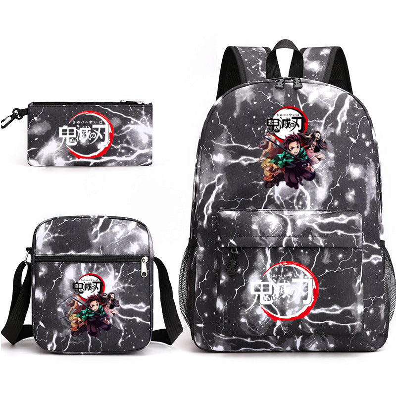 Demon Slayer Kimetsu no Yaiba Schoolbag Backpack Shoulder Bag Pencil Case set for Kids Students