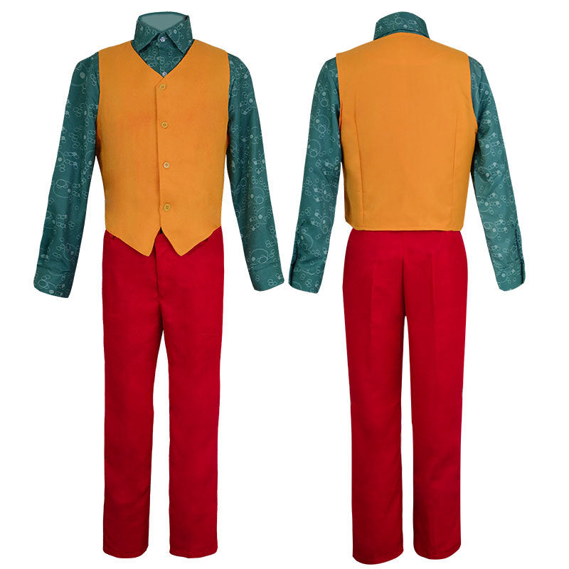 Joker Clown Joaquin Phoenix Halloween Cosplay Costume for Kids Adults