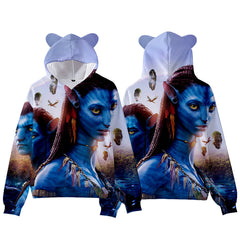 Avatar 2 3D Printed Cat ear Pullover Hoodie Sweater Sweatshirt For Kids Adults