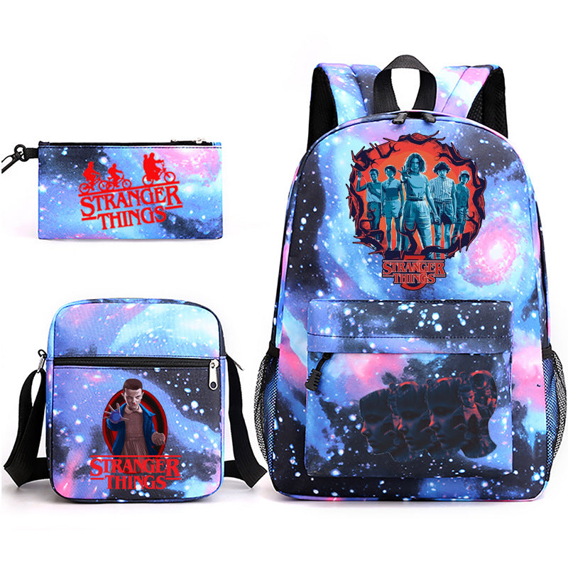 Stranger Things Schoolbag Backpack Shoulder Bag Pencil Case set for Kids Students