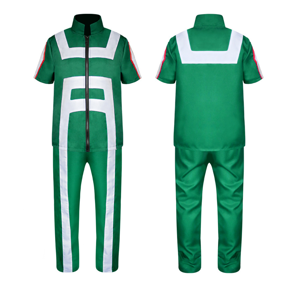 My Hero Academy Deku Midoriya Izuku Cosplay Costume Halloween Fancy Uniform Top Pants Set