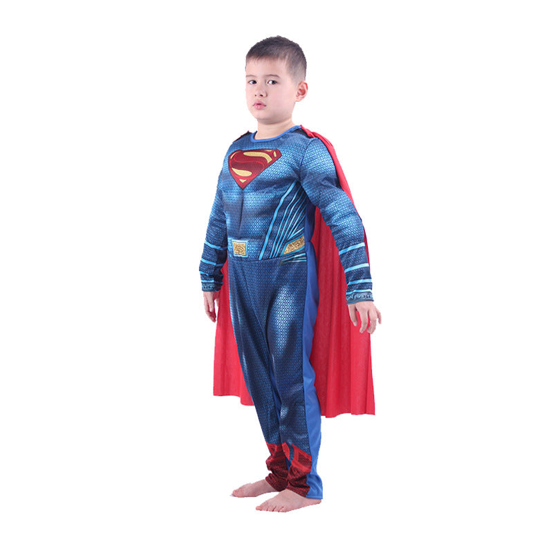 Superman Cosplay Costume Boys Girls Bodysuit Kids Halloween Fancy Jumpsuits