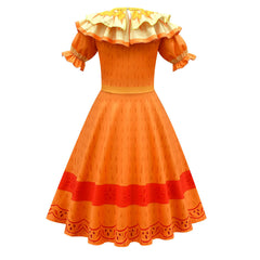 Encanto Pepa Cosplay Dress with handbag for Baby Girls Halloween Fancy Skirt