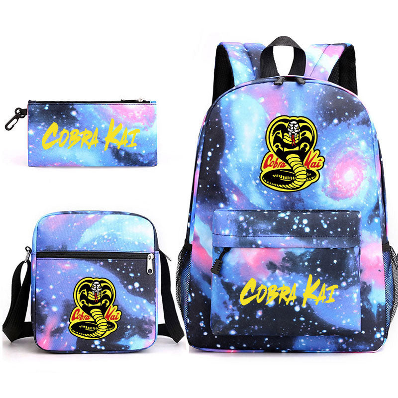 Cobra Kai Schoolbag Backpack Shoulder Bag Pencil Case set for Kids Students