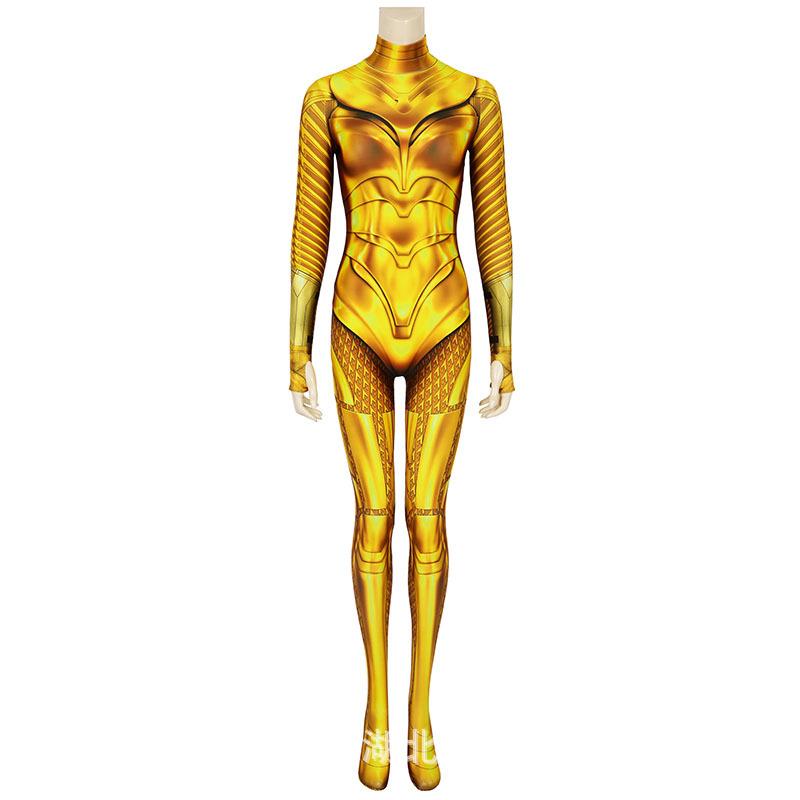 Wonder Woman Diana Golden Eagle Armor Cosplay Costume Halloween Fancy Jumpsuits Bodysuit