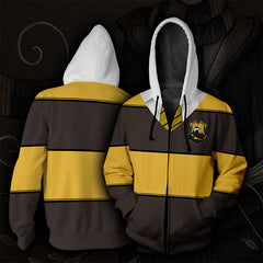 Harry Potter Hogwarts New Fashion Zipper Hoodie Sweater Unisex Sweatshirt Coat